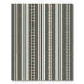 Modern Gray Striped Railway Rug
