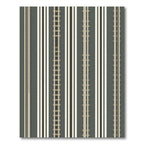 Modern Gray Striped Railway Rug