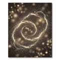 Golden Starry Vortex Swirl Rug