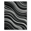 Monochromatic Grayscale Wavy Lines Rug