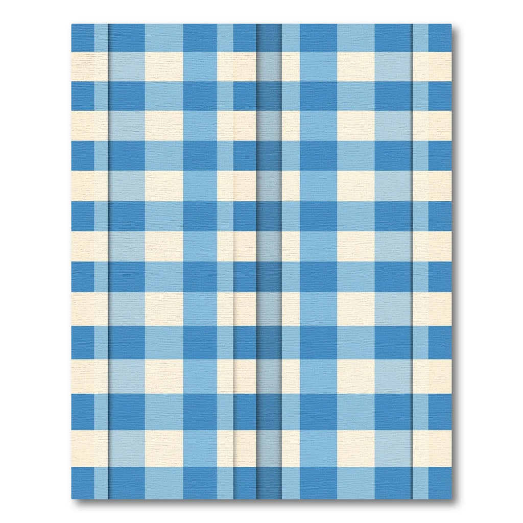Classic Light Blue Gingham Check Rug