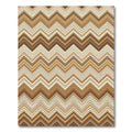 Earthy Brown Zig Zag Chevron Rug