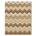 Earthy Brown Zig Zag Chevron Rug