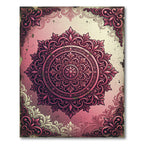Elegant Rose Ornate Circular Medallion Rug