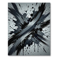 Monochromatic Abstract Black Ink Splash Rug