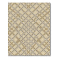 Beige Intersecting Fine Line Lattice Rug