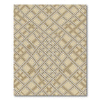 Beige Intersecting Fine Line Lattice Rug
