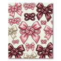 Elegant Pink and Chocolate Ribbon Knot Rug
