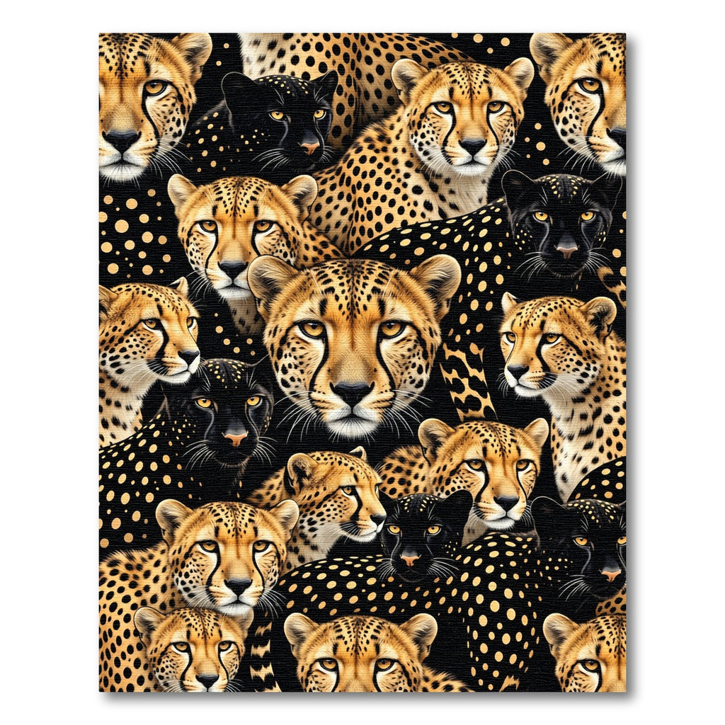 Bold Cheetah Panther Spots Rug