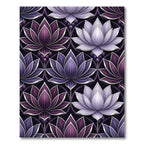 Purple Lilac Lotus Blossom Medallion Rug