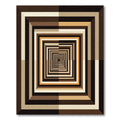 Modern Brown Geometric Infinite Tunnel Rug