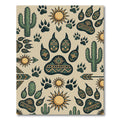 Earthy Southwest Cactus Paw Nomad Art Rug