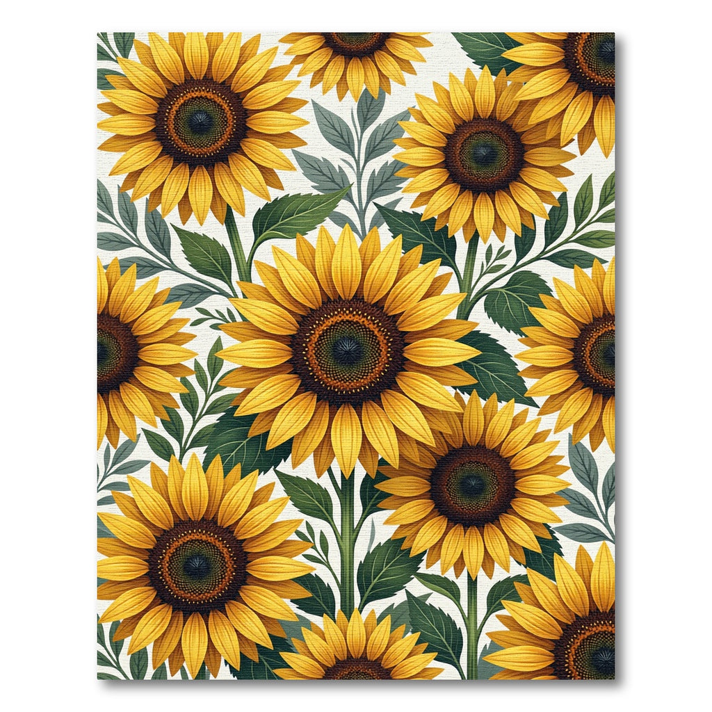 Vibrant Golden Sunflower Meadow Rug