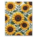 Vibrant Golden Sunflower Meadow Rug