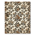 Creamy Sepia Climbing Rose Vine Rug