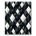 Monochromatic Diamond Prism Illusion Rug