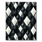 Monochromatic Diamond Prism Illusion Rug