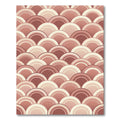 Earthy Terracotta Scalloped Arched Waves Rug