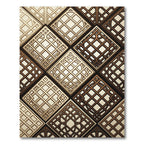 Intricate Interlocking Lattice Squares Rug