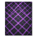 Neon Purple Intersecting Geometric Lattice Rug