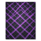 Neon Purple Intersecting Geometric Lattice Rug