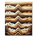 Terracotta Adobe Landscape Geometric Mountain Rug