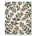 Vintage Sage Green Botanical Blossom Rug
