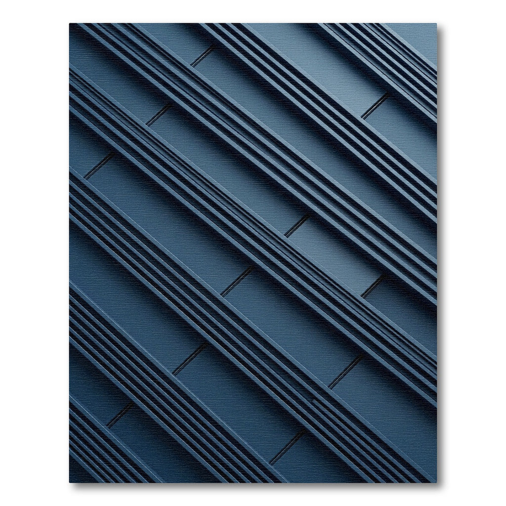 Minimalist Navy Linear Geometric Rug