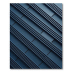 Minimalist Navy Linear Geometric Rug