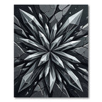 Sharp Crystal Facet Explosion Rug