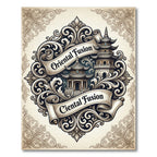 Intricate Pagoda Scroll Vintage Style Rug