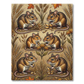 Harvest Golden Field Mice and Wheat Rug