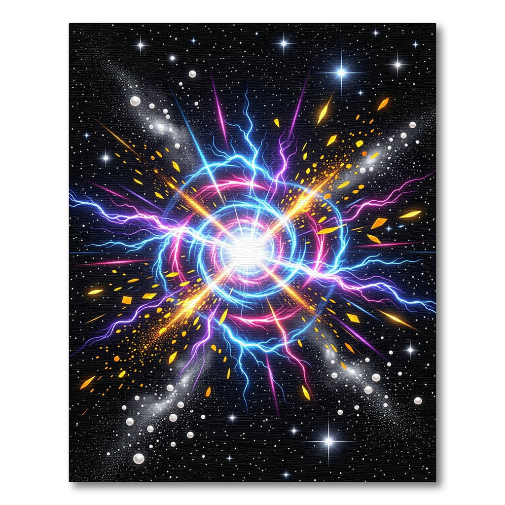 Cosmic Nebula Electric Burst Rug