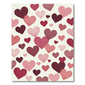 Playful Pink and Maroon Heart Collage Rug