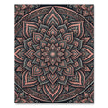 Ornate Coral and Gray Mandala Rug