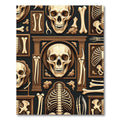 Gothic Cream Bone Anatomy Ivory Art Rug