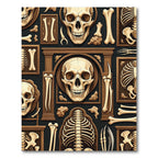 Gothic Cream Bone Anatomy Ivory Art Rug