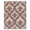 Rose Gold Fleur De Lis Damask Rug
