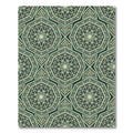 Intricate Sage Green Geometric Star Rug