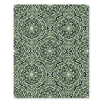 Intricate Sage Green Geometric Star Rug