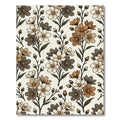 Earthy Tones Floral Botanical Arrangement Rug