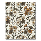 Earthy Tones Floral Botanical Arrangement Rug