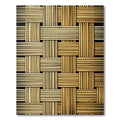Golden Woven Reed Texture Rug