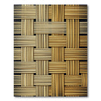 Golden Woven Reed Texture Rug