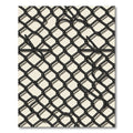 Monochrome Industrial Diamond Chain Link Rug