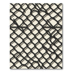 Monochrome Industrial Diamond Chain Link Rug