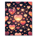 Celestial Sunset Heart Constellation Art Rug