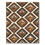 Southwestern Desert Terracotta Geometric Diamond Rug