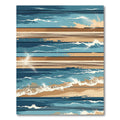 Blue Tones Coastal Beach Stripes Rug