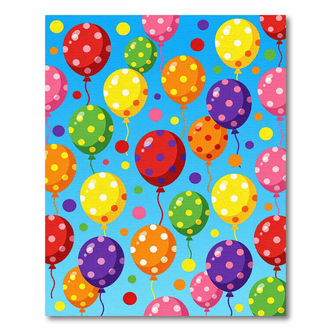 Vibrant Polka Dot Balloon Scatter Rug